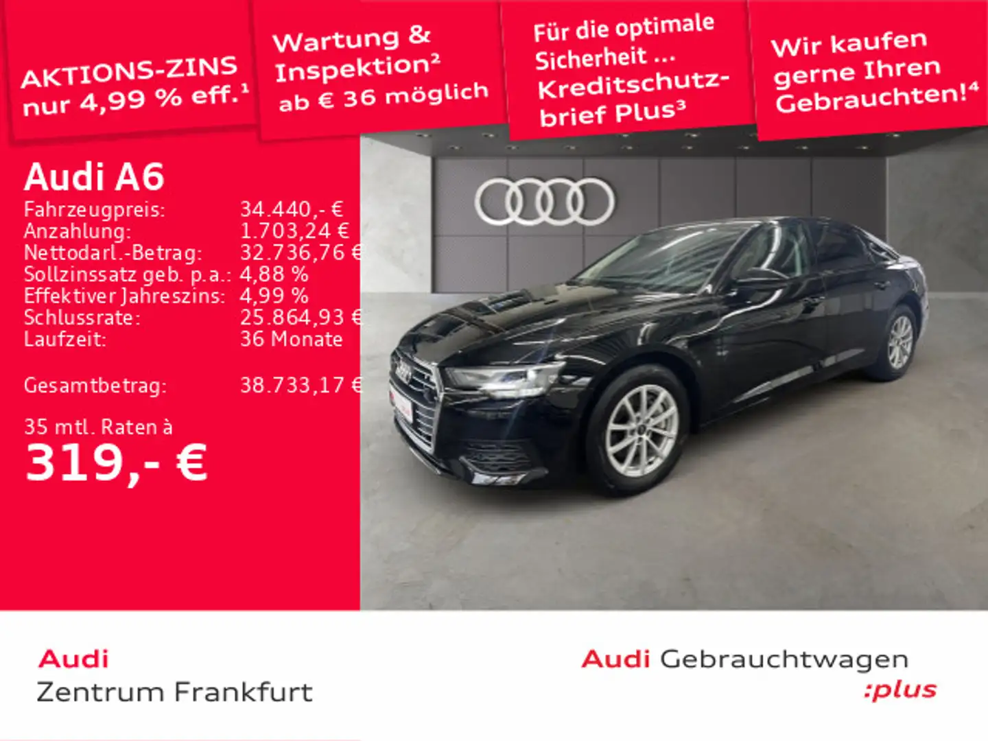Audi A6 45 TFSI S tronic LED Navi DAB PDC Sitzheizung Schwarz - 1