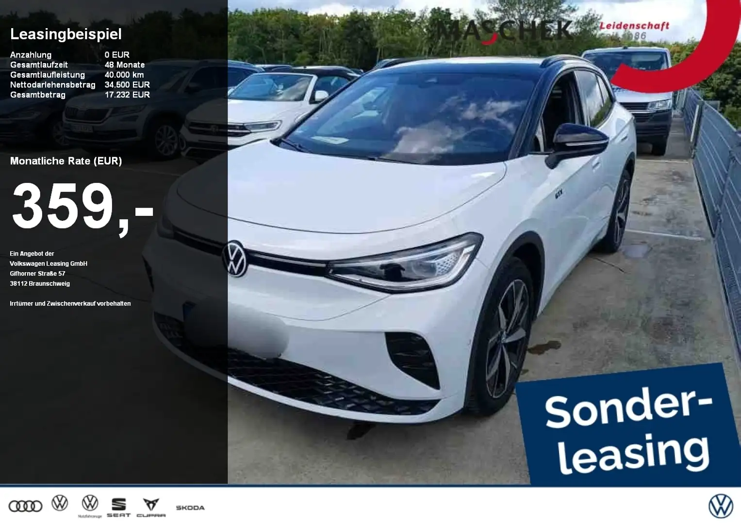 Volkswagen ID.4 GTX 4MOTION Assistenzpkt+ Wärmepumpe ACC Schwarz - 1