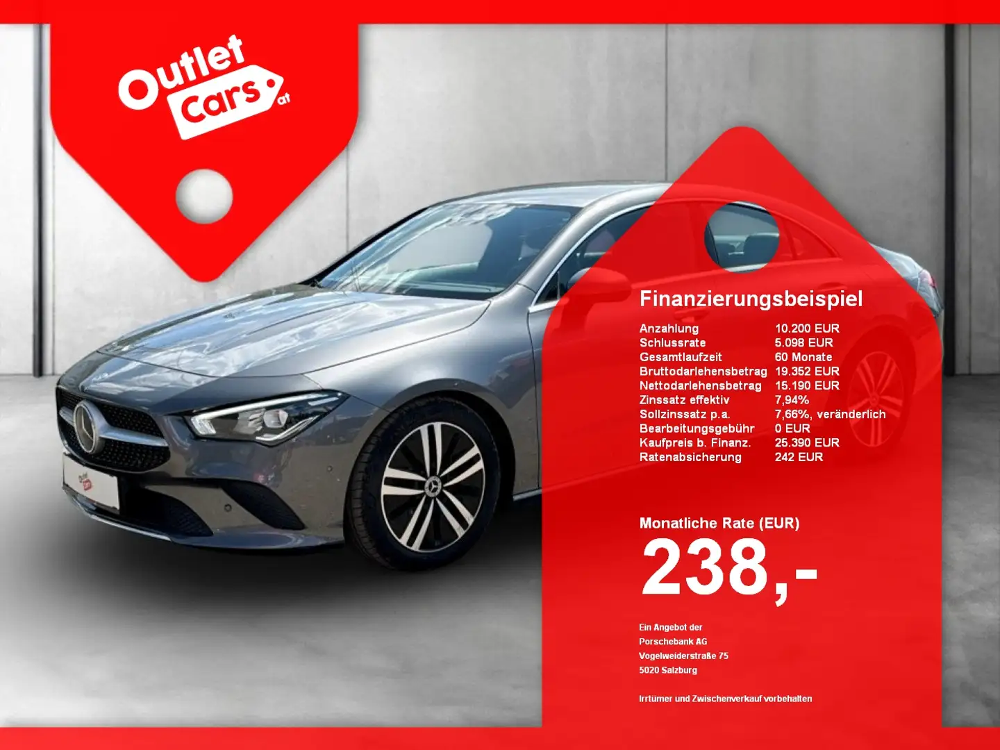 Mercedes-Benz CLA 200 d Progressive LED+NAVI+RADAR+RFK+LM+PDC Grau - 1