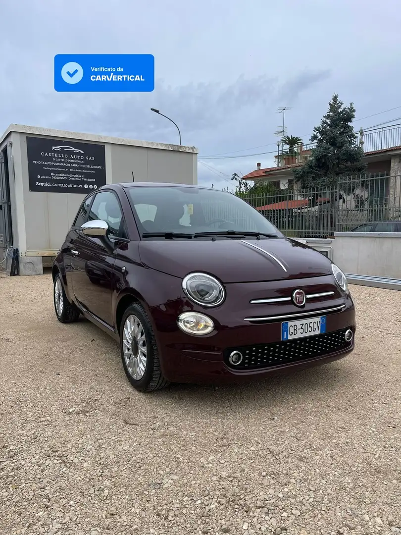Fiat 500 500 1.0 hybrid Lounge 70cv Rouge - 1