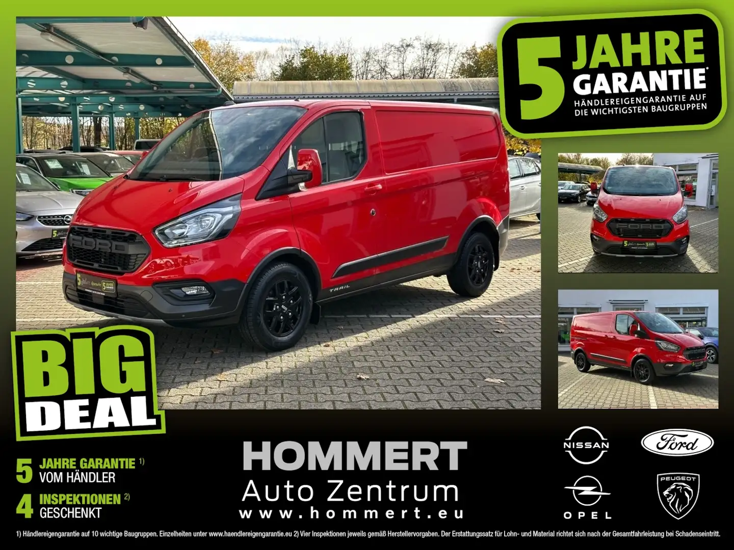 Ford Transit Custom 2.0 TDCI L1 Trail *Tempomat*Spurh* Rot - 1