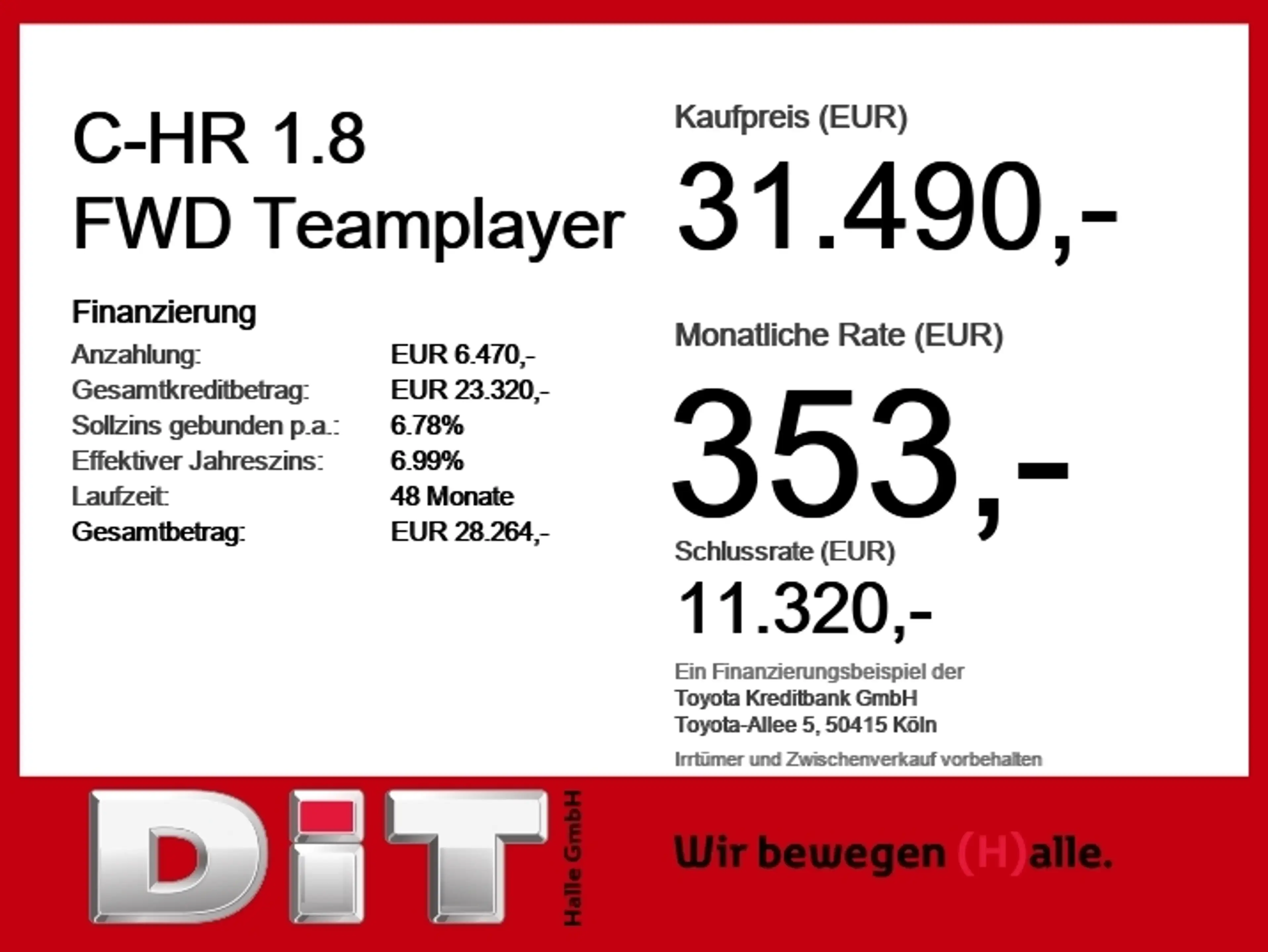 Toyota C-HR 1.8 FWD Teamplayer Technik-Paket — photo 5