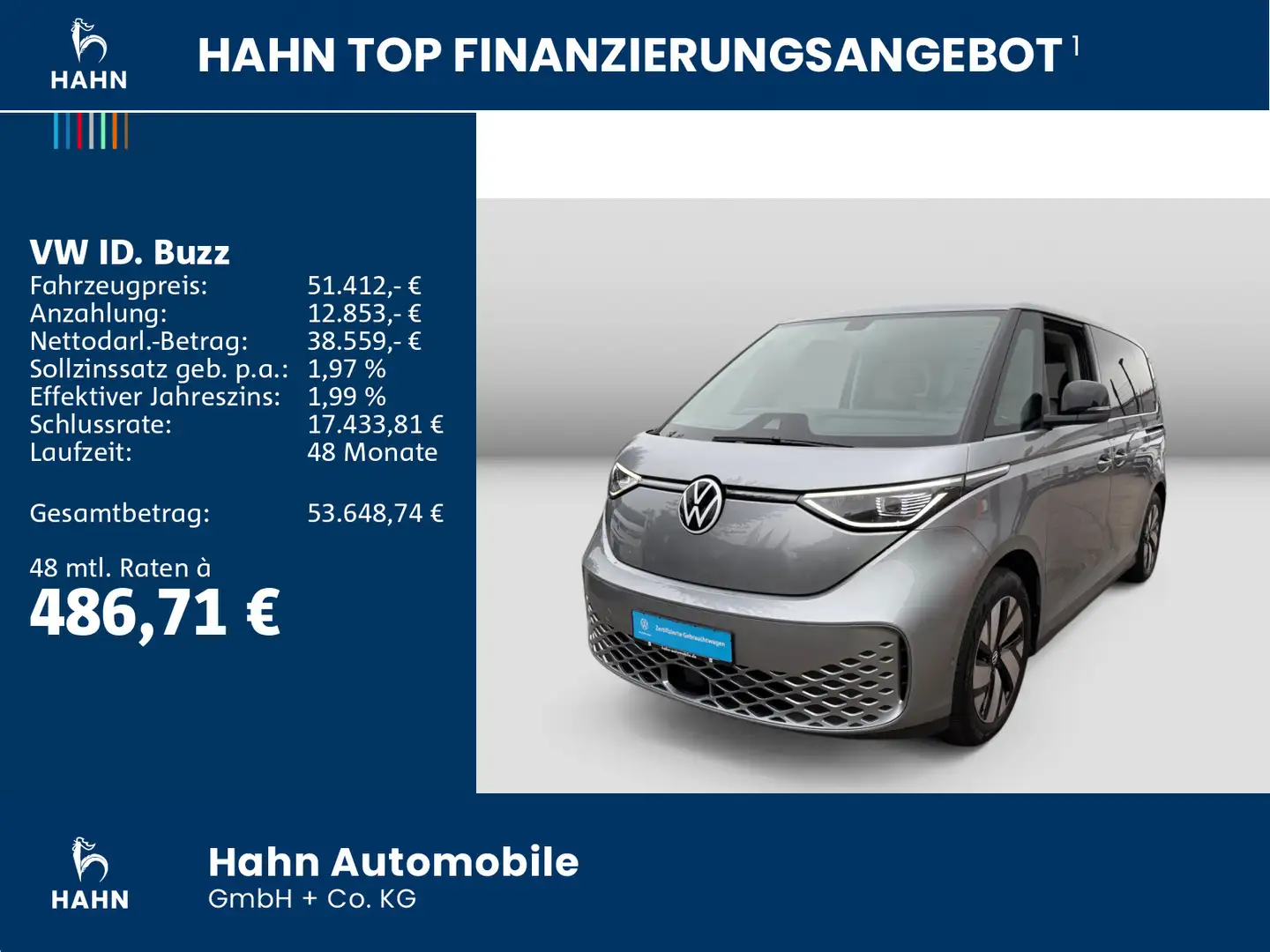 Volkswagen ID. Buzz PRO 150kW ACC KAMERA IQ.LIGHT Silber - 2