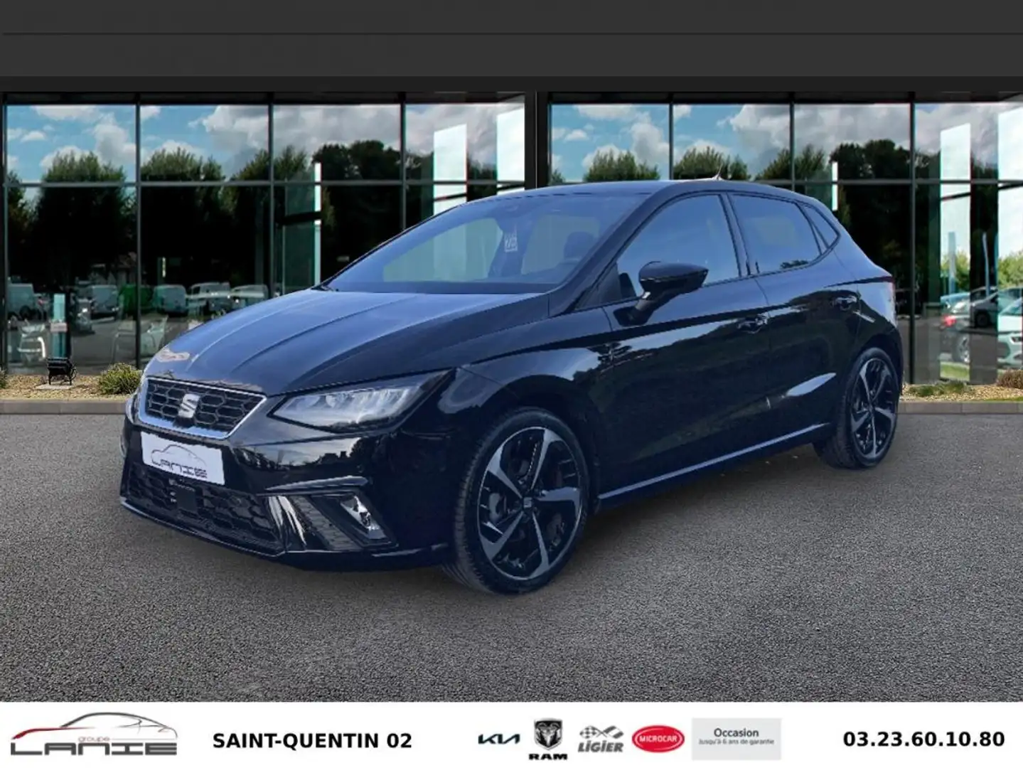 SEAT Ibiza 1.0 EcoTSI 115 ch S/S DSG7 FR Noir - 1
