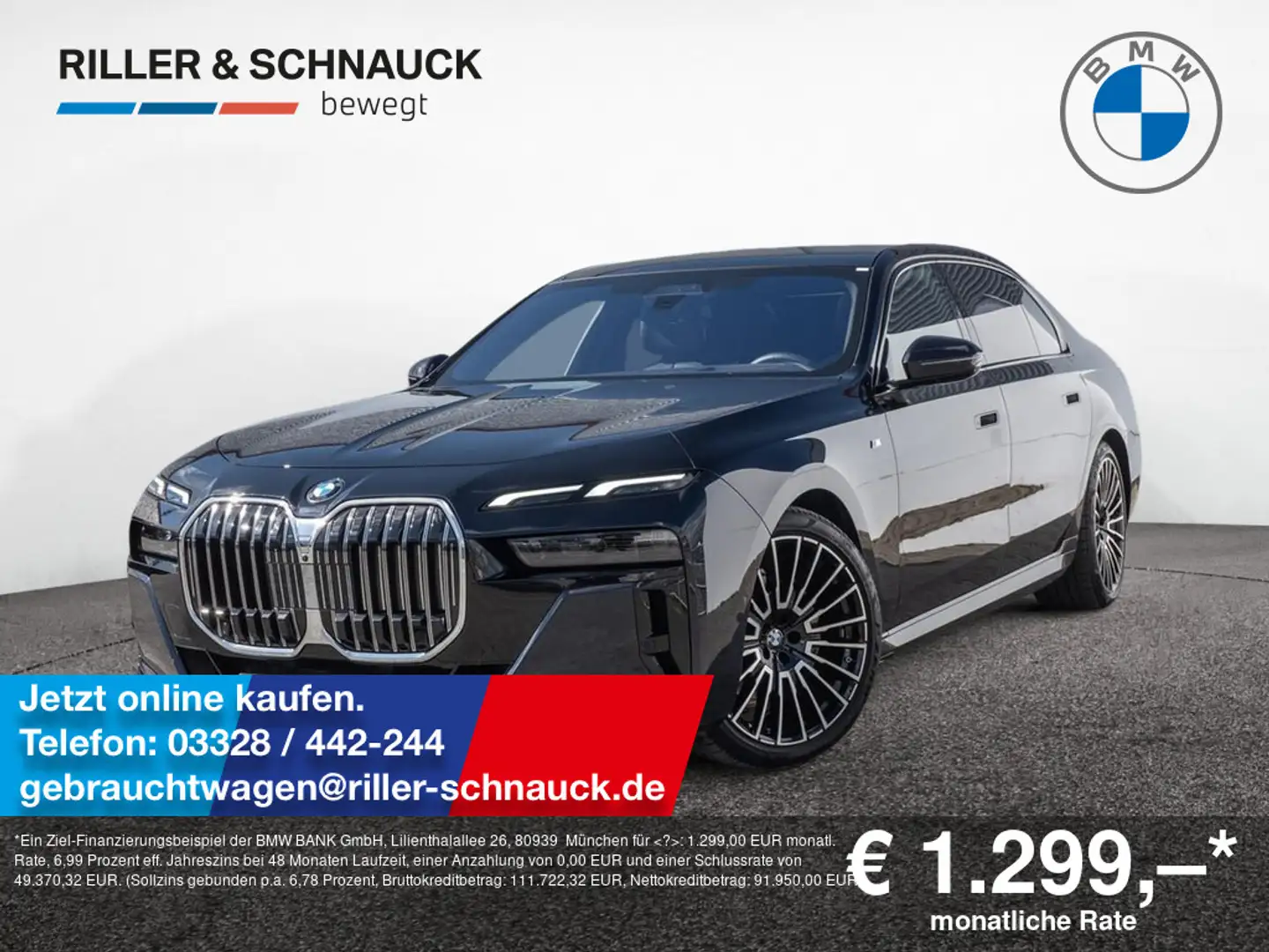 BMW 740 d xDrive M-Sport 21-ZOLL-AUTOBAHNASSIST Noir - 1