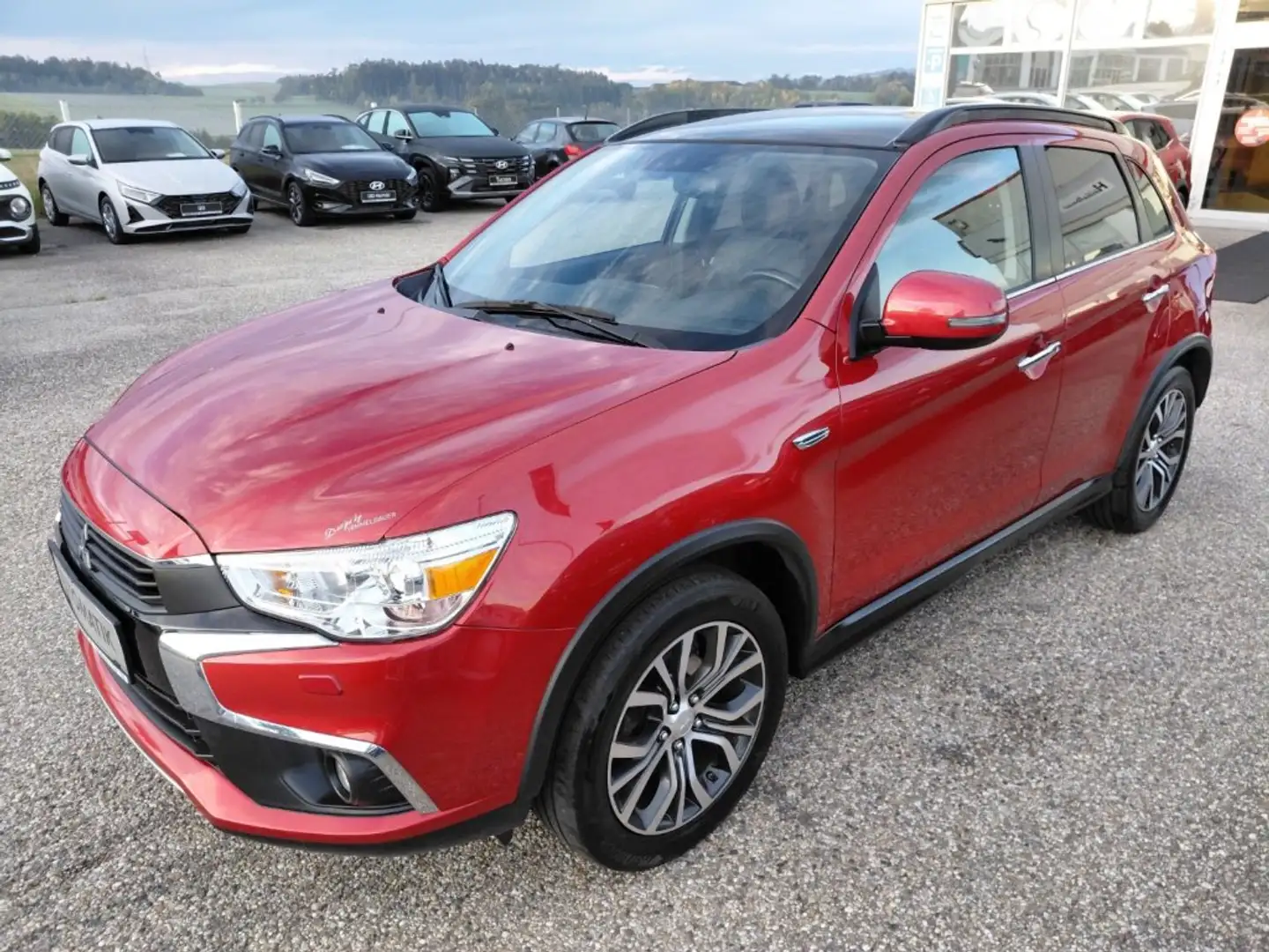 Mitsubishi ASX 2,2 DI-D AT 4WD Instyle Leder Schwarz Rot - 1