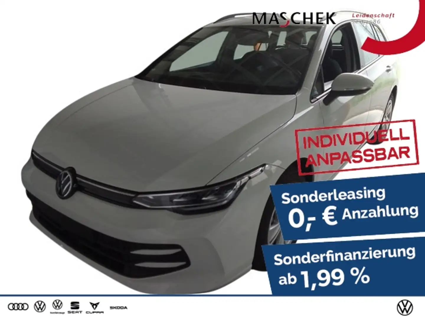 Volkswagen Golf Variant Life 1.5 TSI Anschlussg PDC Sitzh. MFL GRA Weiß - 1