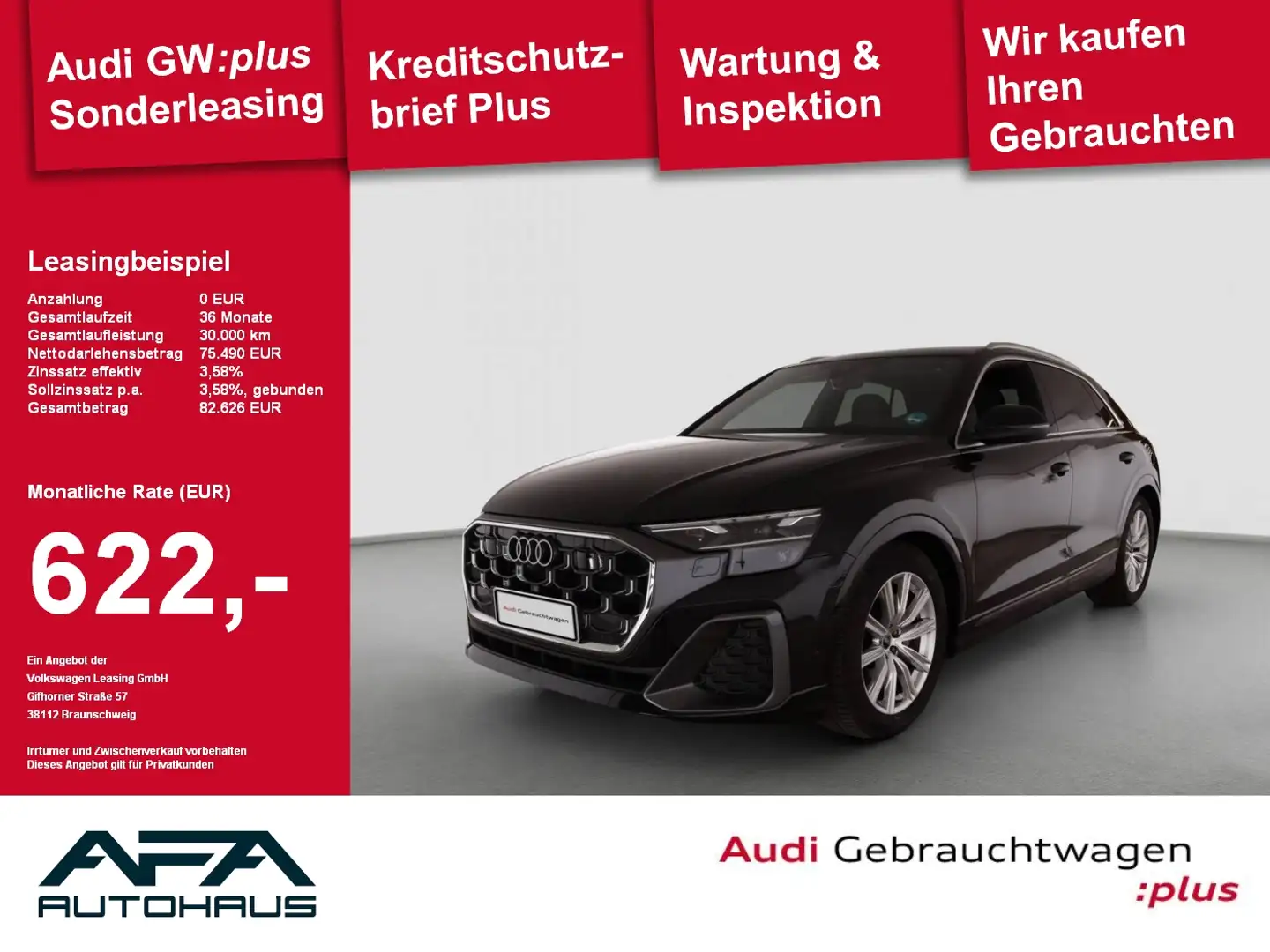 Audi Q8 50 TDI quattro tiptr. S-Line*Pano*AHK*Matrix Schwarz - 1