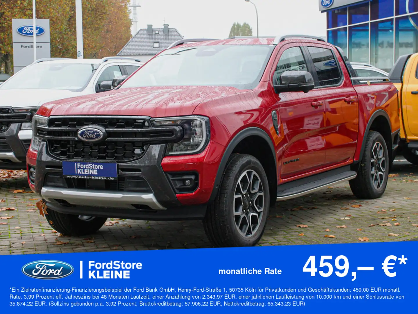 Ford Ranger Wildtrak 2.0 Ecoblue e-4WD Doppelkabine Rouge - 1