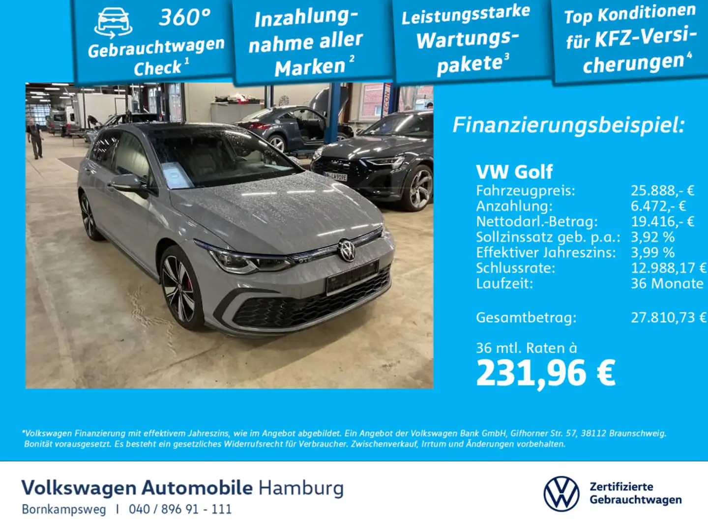 Volkswagen Golf GTE VIII 1.4 eHybrid GTE DSG Head-up Rückf.kame Gris - 1