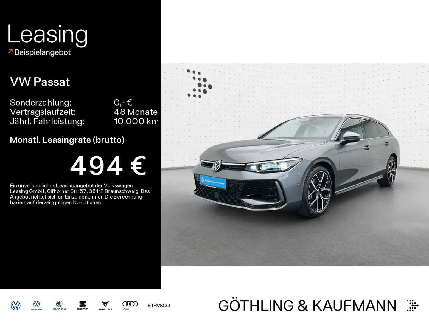 Volkswagen Passat R-Line 2.0 TDI DSG*NAVI*AHK*360*HUD*IQ-Dr Grau - 1