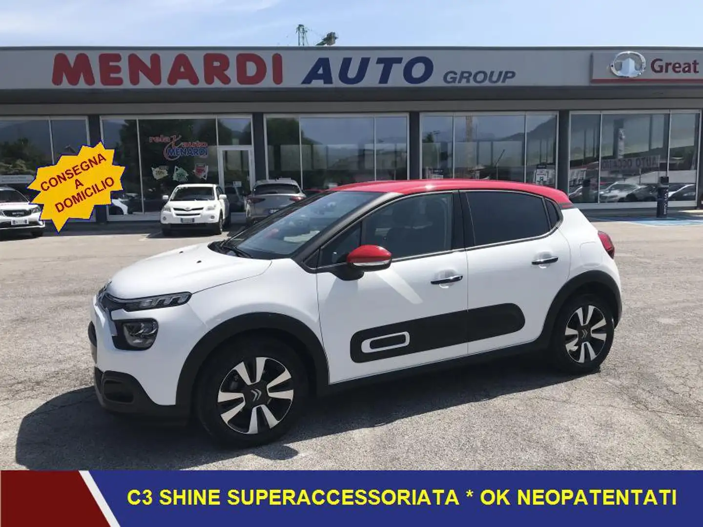 Citroen C3 PureTech 83 S&S Shine CERCHI LEGA+KEYLESS Wit - 1