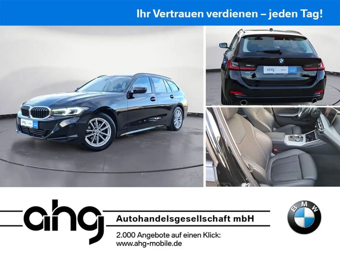BMW 320 i Touring Navi ACC RFK AHK Komfortzugang Schwarz - 1