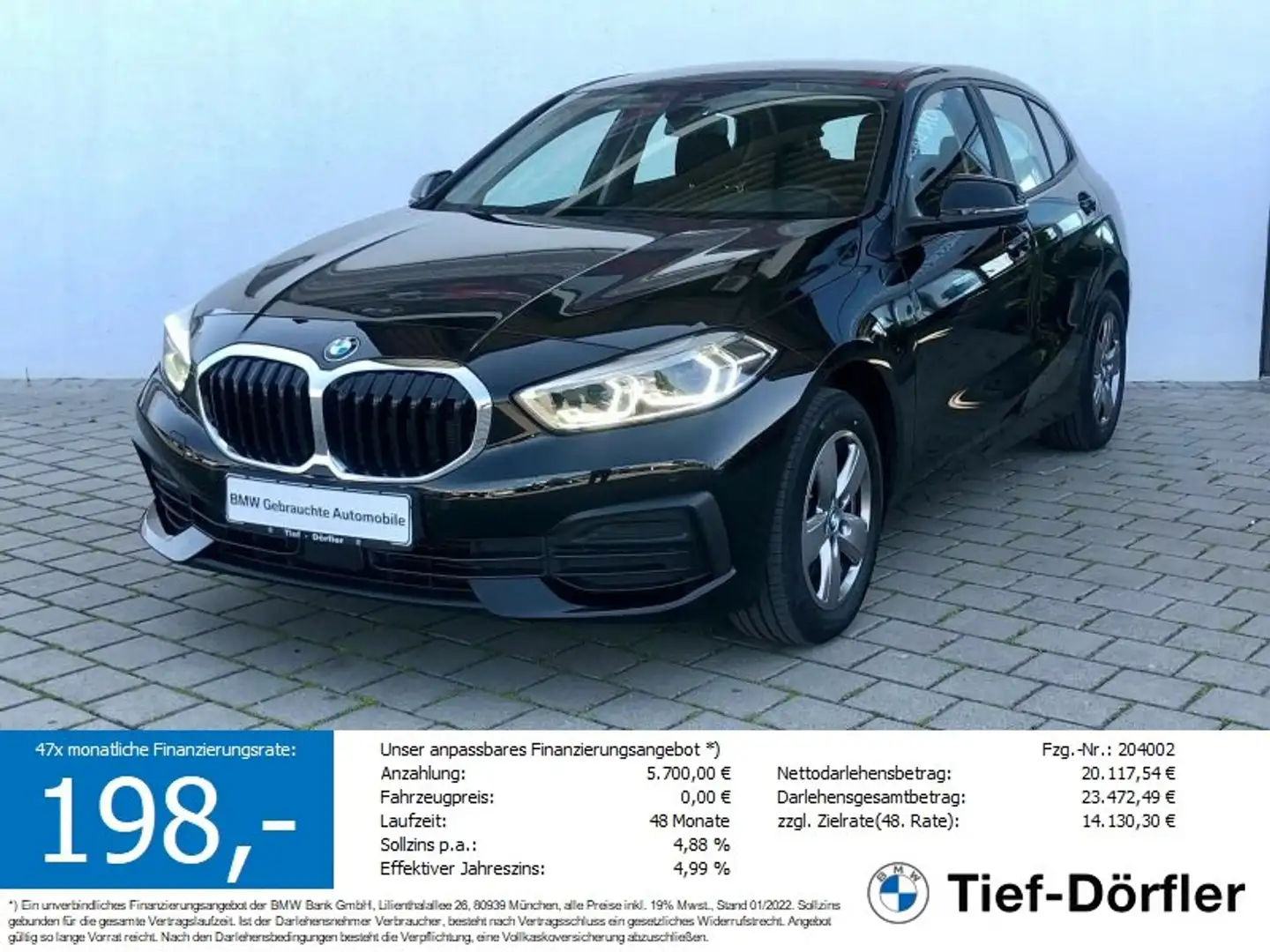 BMW 118 i DKG Advantage LED/TEMPO/S-LENKRAD/DAB/TEMPO Schwarz - 1