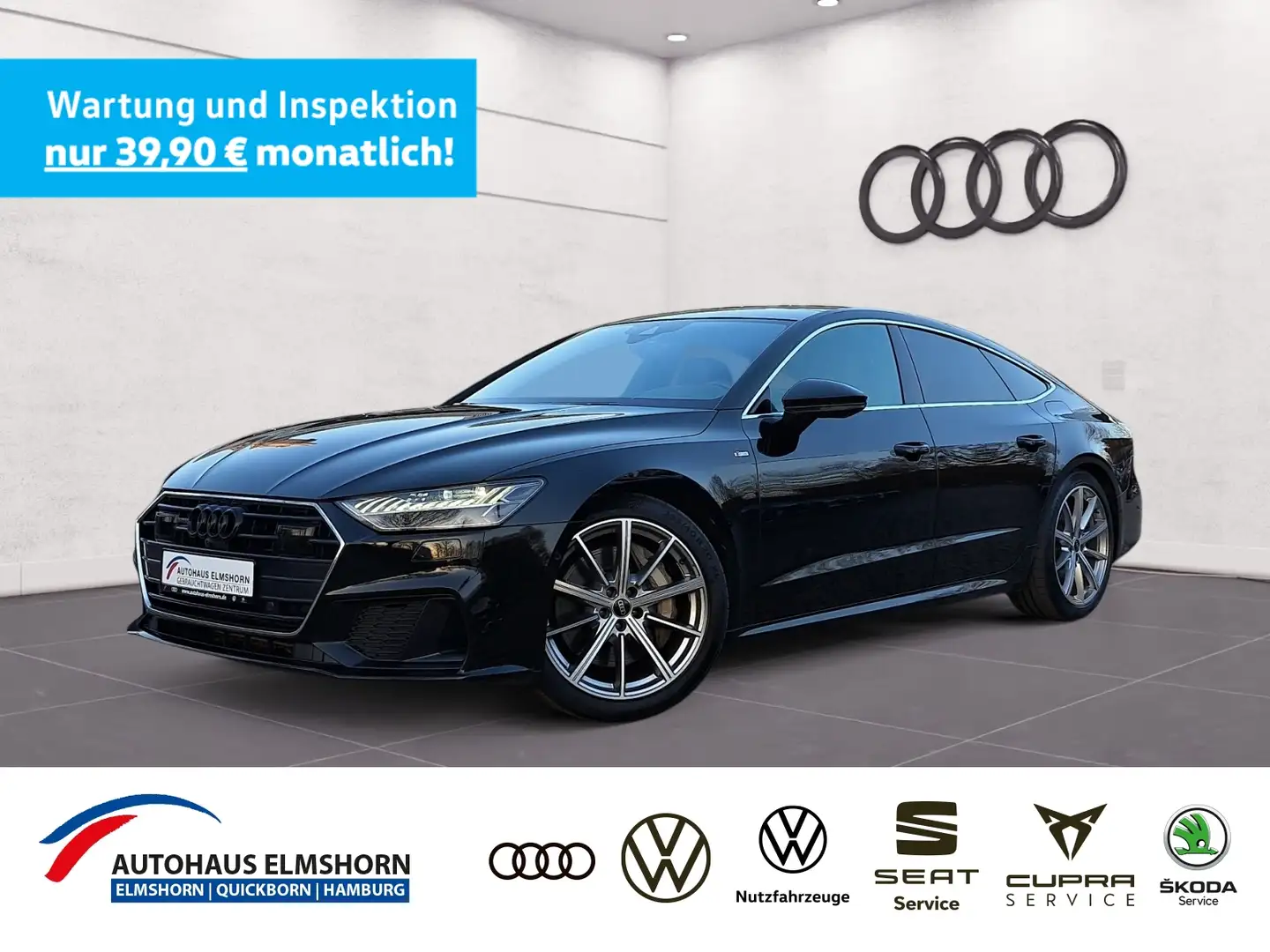 Audi A7 Sportback 50 TFSIe quattro S tronic S line PANO H Negro - 1