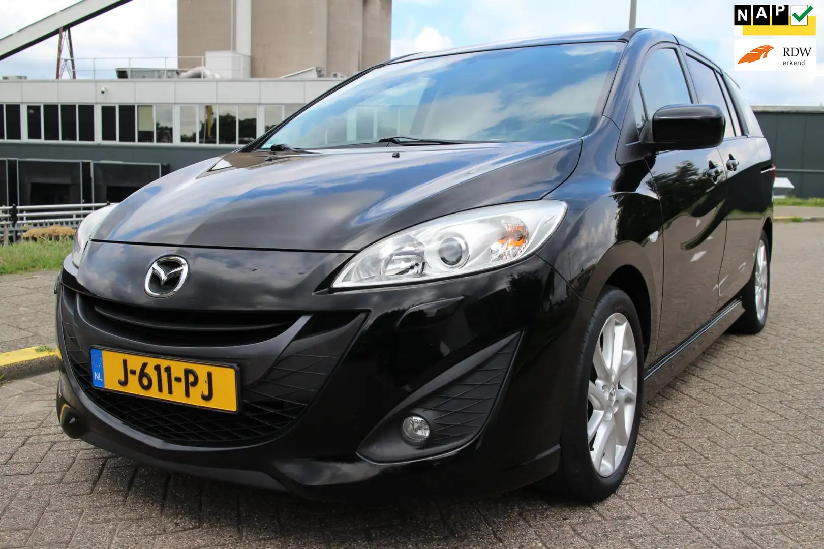 Mazda 5 2.0 TS_7 PERSOON_LEER_AIRCO_NETTE AUTO Zwart - 1