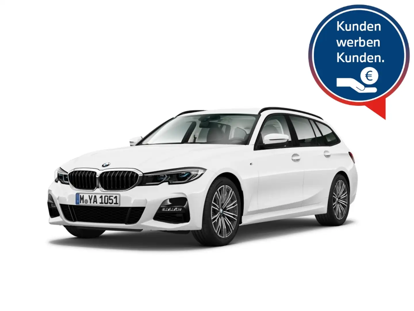 BMW 320 d Sportpaket HUD AD AHK-klappbar Navi Leder Digita Weiß - 1