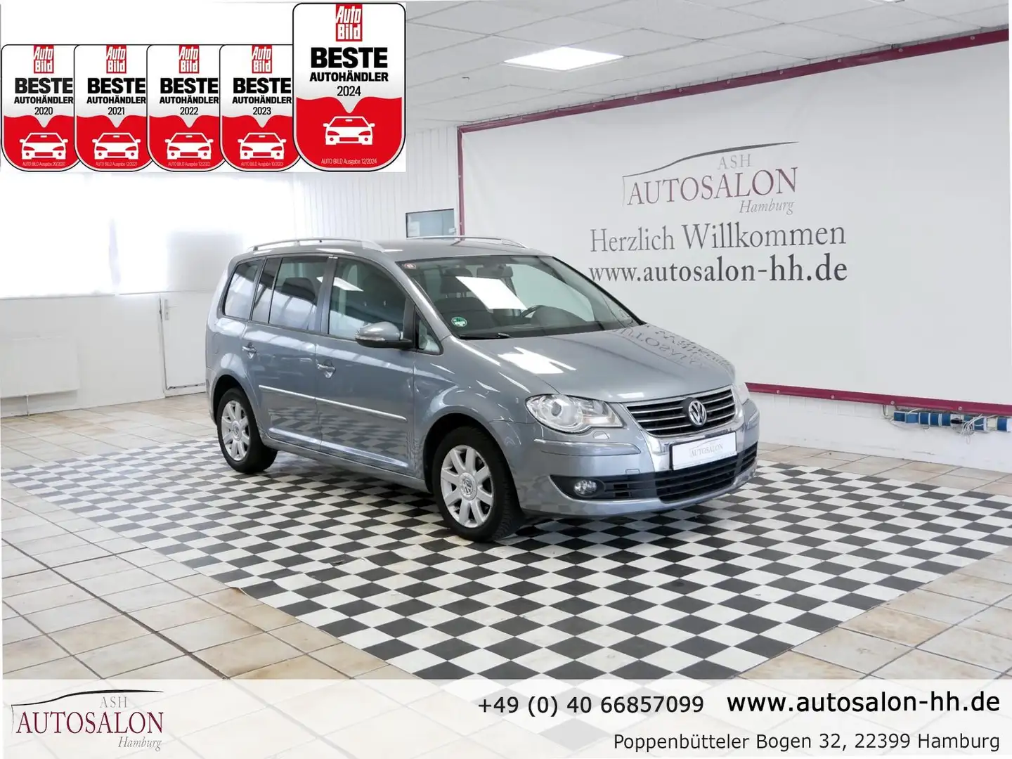 Volkswagen Touran Highline*3Vorb*Serviceg*AHK*Steuerkette Neu*PDC H Grau - 1