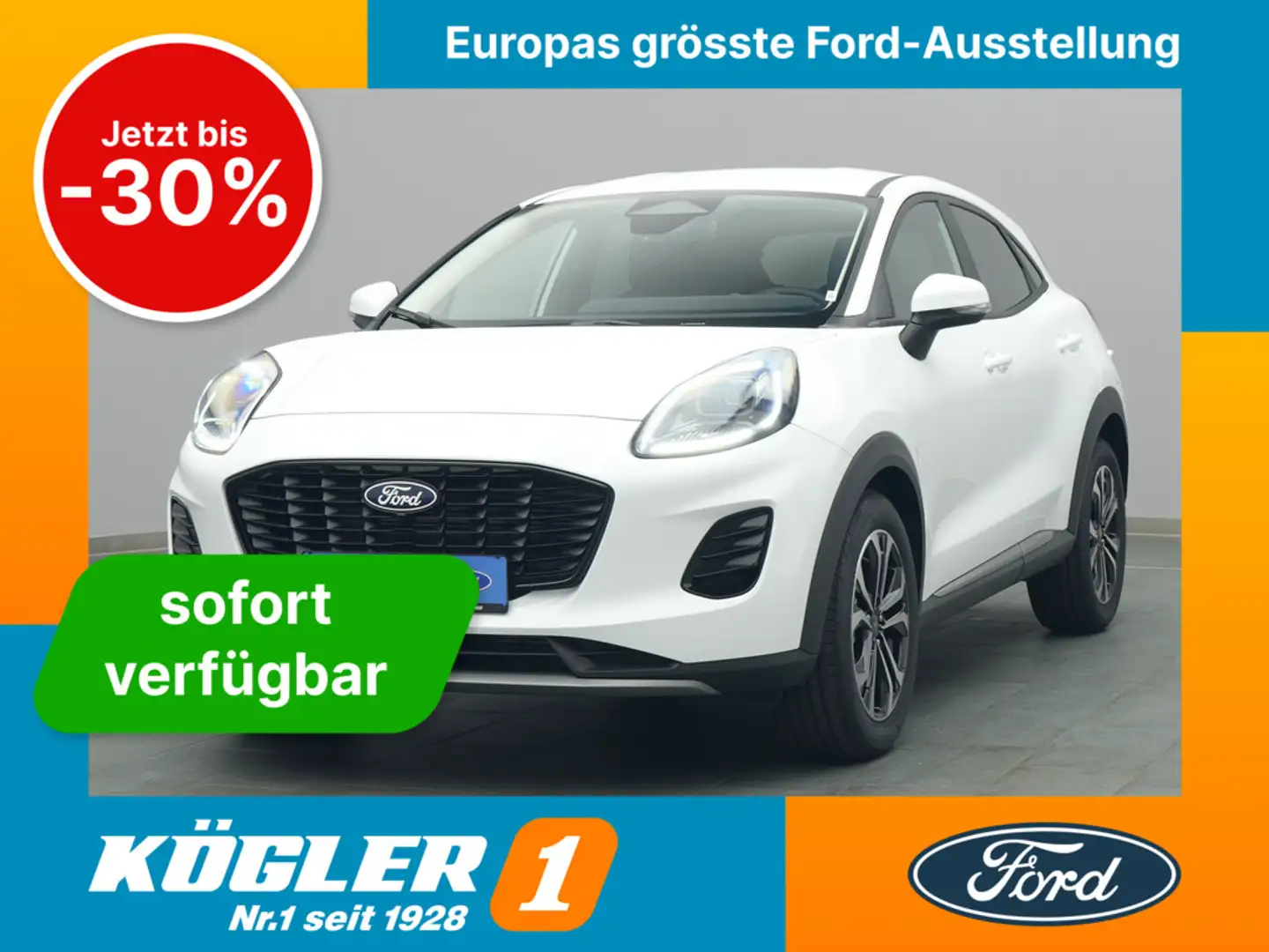 Ford Puma Titanium 125PS/Winter-P./Navi/LED -20%* Wit - 1