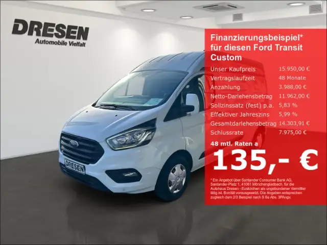 Ford Transit Custom 300L2 2.0 TDCi Trend Klima/Bluetooth/PDC vorn&hint