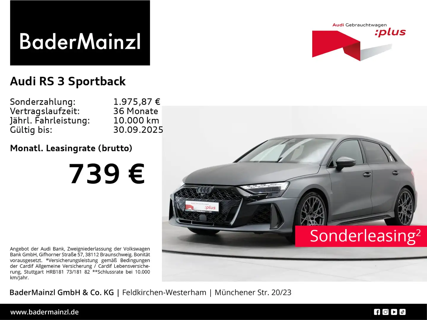 Audi RS3 quattro Matrix SONOS RS-Abgas HUD Grau - 1
