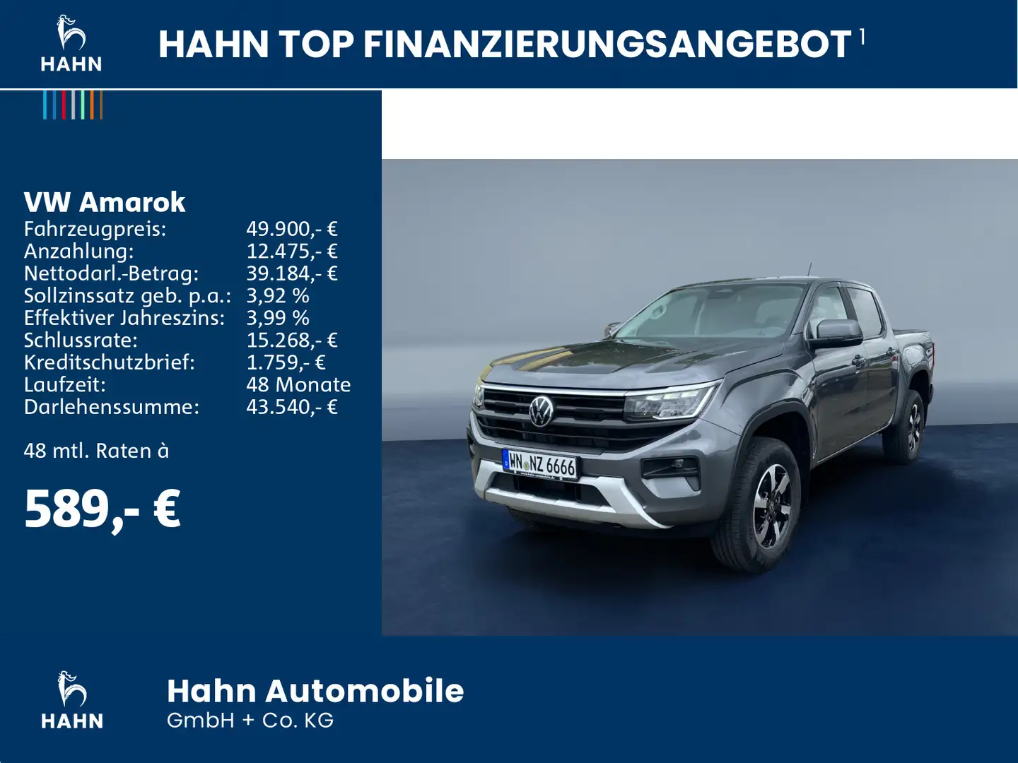 Volkswagen Amarok Life DC 151 kW 2.0 TDI 4Motion LED beheiz Grau - 2