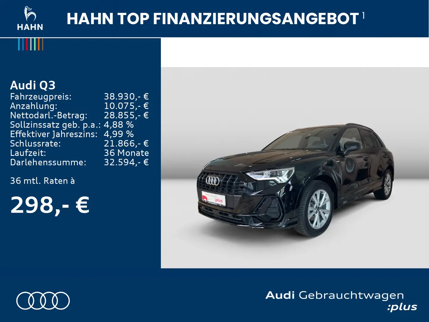 Audi Q3 35TFSI S-trnc S-line Navi LED AHK CAM Virtual Negro - 2