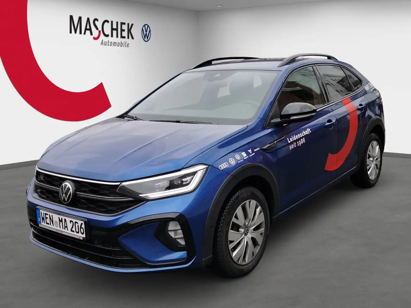 Volkswagen Taigo R-Line 1.0 TSI DSG Black Matrix AHK Navi ACC RearV Blau - 1