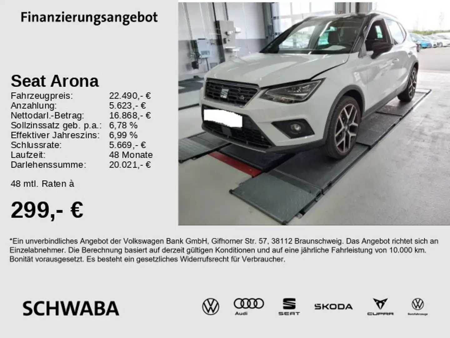SEAT Arona FR 1.5TSI DSG LED*NAV*ACC*SIDE*AHK*KAM*18" Weiß - 1