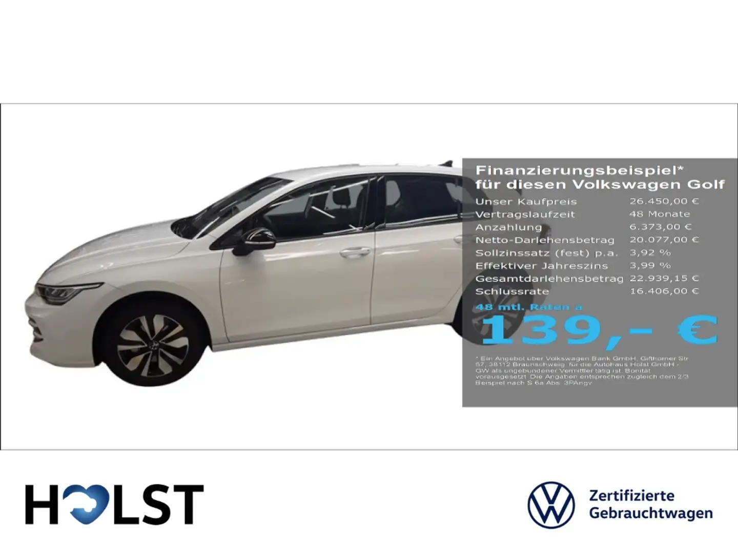 Volkswagen Golf VIII 1.5TSI Goal AHK GJR RüFaKa Weiß - 1