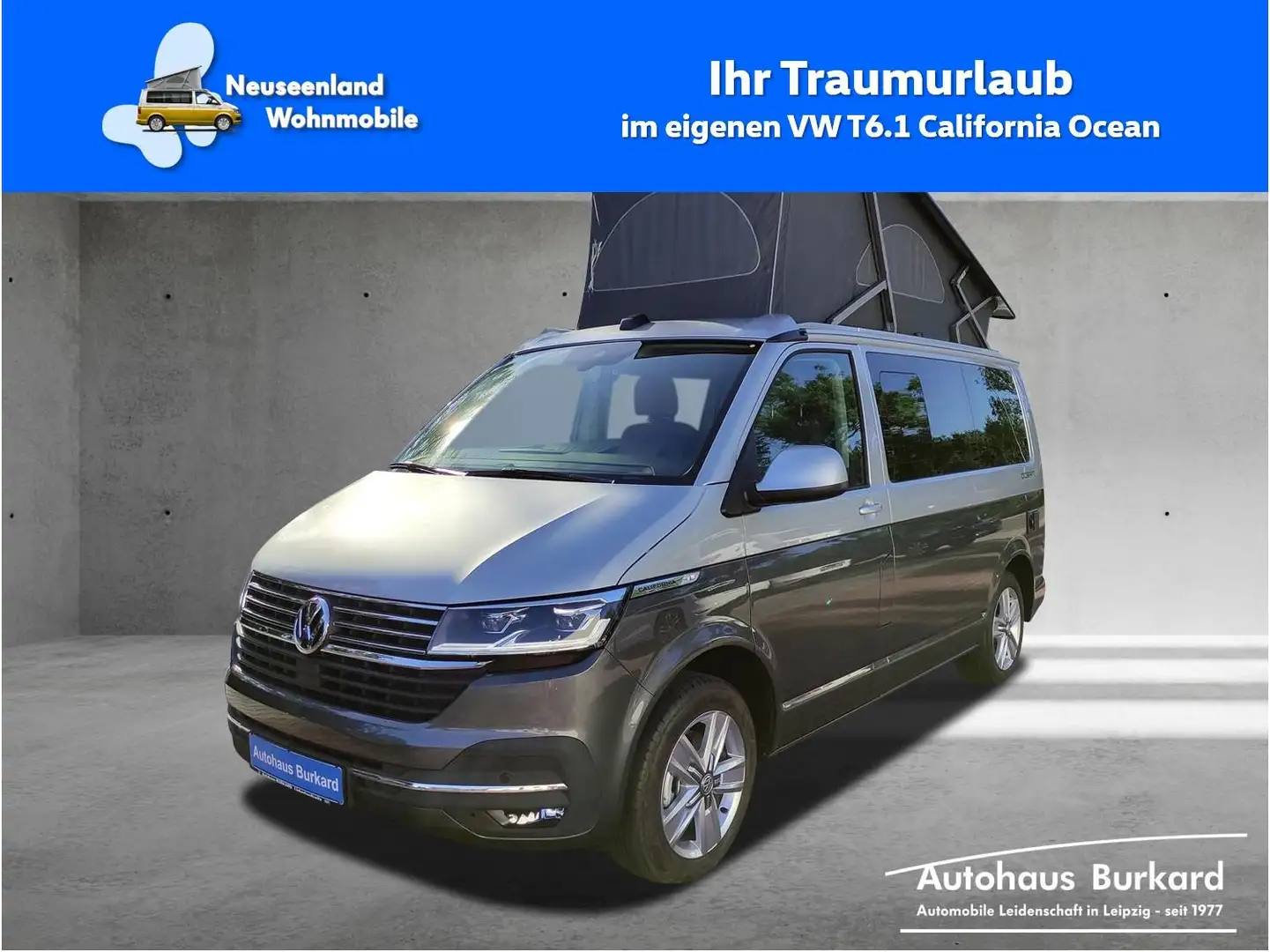 Volkswagen T6 California T6.1 California Ocean 2.0 TDI+150Ps+DSG+ACC Grau - 1