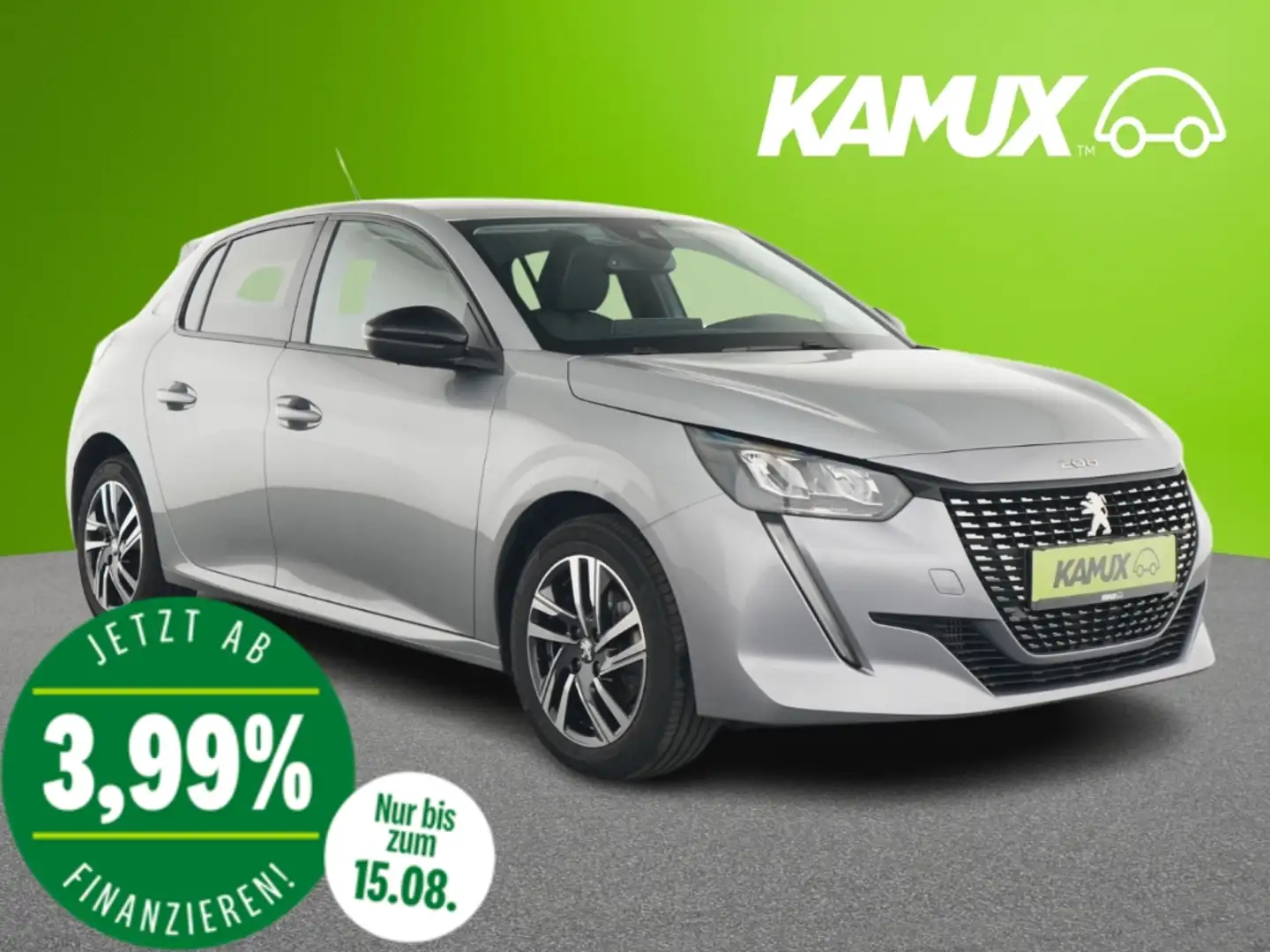Peugeot 208 1.2PureTech Aut.Allure+LED+NAVI+CARPLAY Grau - 1