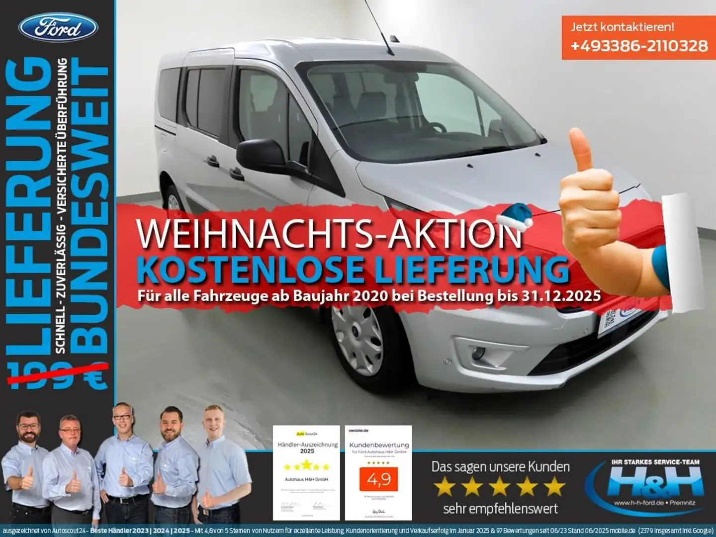 Ford Transit Connect 1.5 230 L2 Trend Tempo+Kamera Ezüst - 1