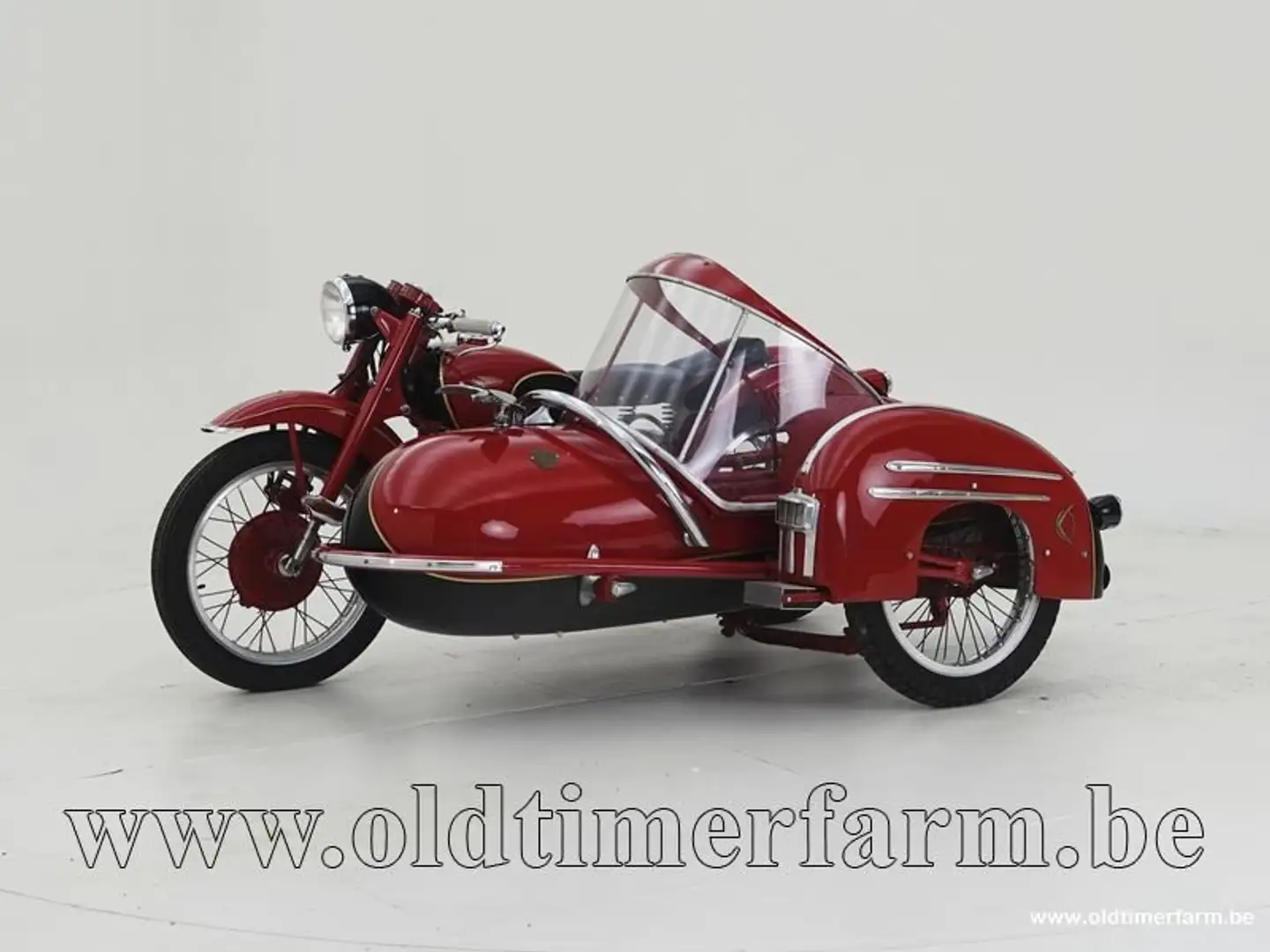 Moto Guzzi Falcone + Sidecar '53 CH2607 Czerwony - 1