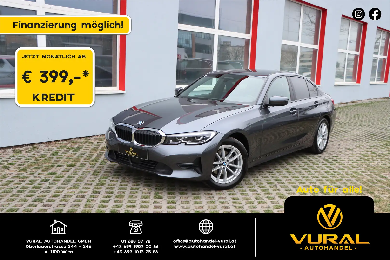 BMW 320 320d xDrive Individual G20 | LEDER | NAVI | HeadUP Grau - 1