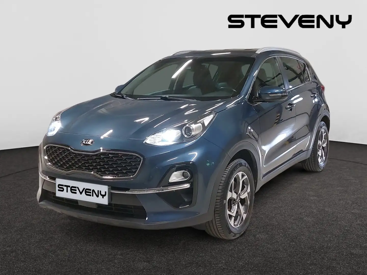 Kia Sportage MORE 1.6i ISG 132CV*GPS*MI CUIR*CLIM*FAIBLE KMS* Blauw - 1