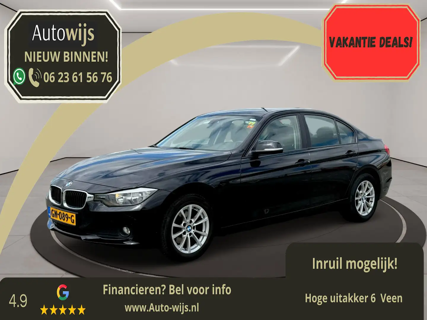 BMW 316 3-serie 316i Executive|Navi|Clima|Stoelverw|PDC Noir - 1