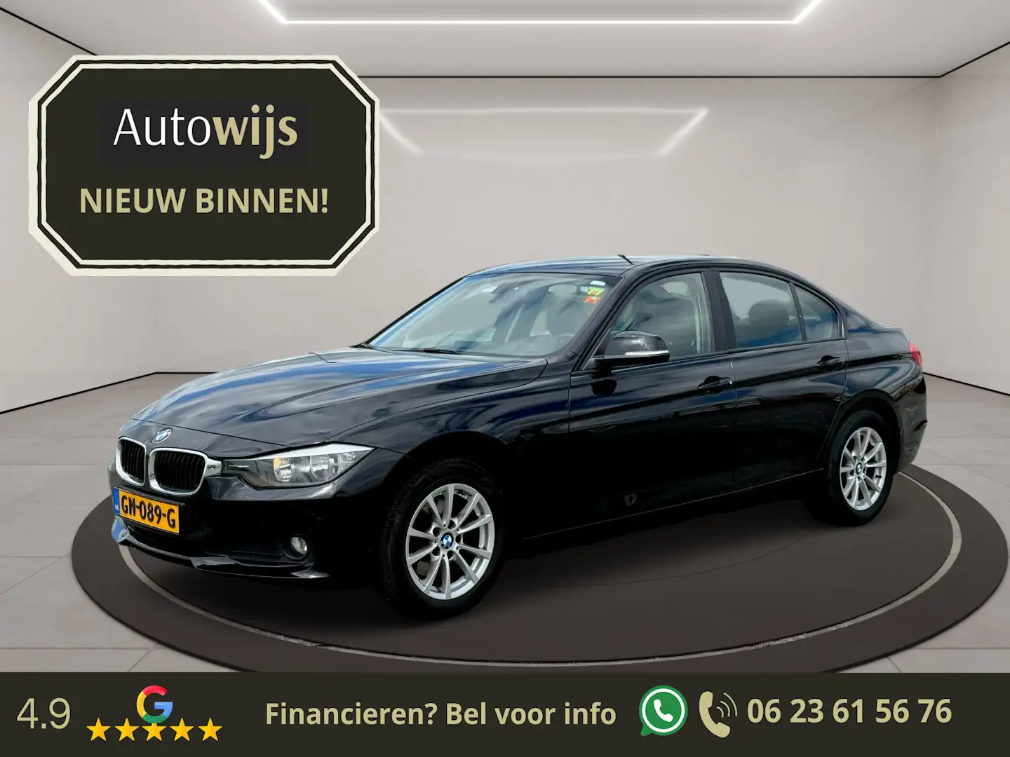 BMW 316 3-serie 316i Executive|Navi|Clima|Stoelverw|PDC Zwart - 1