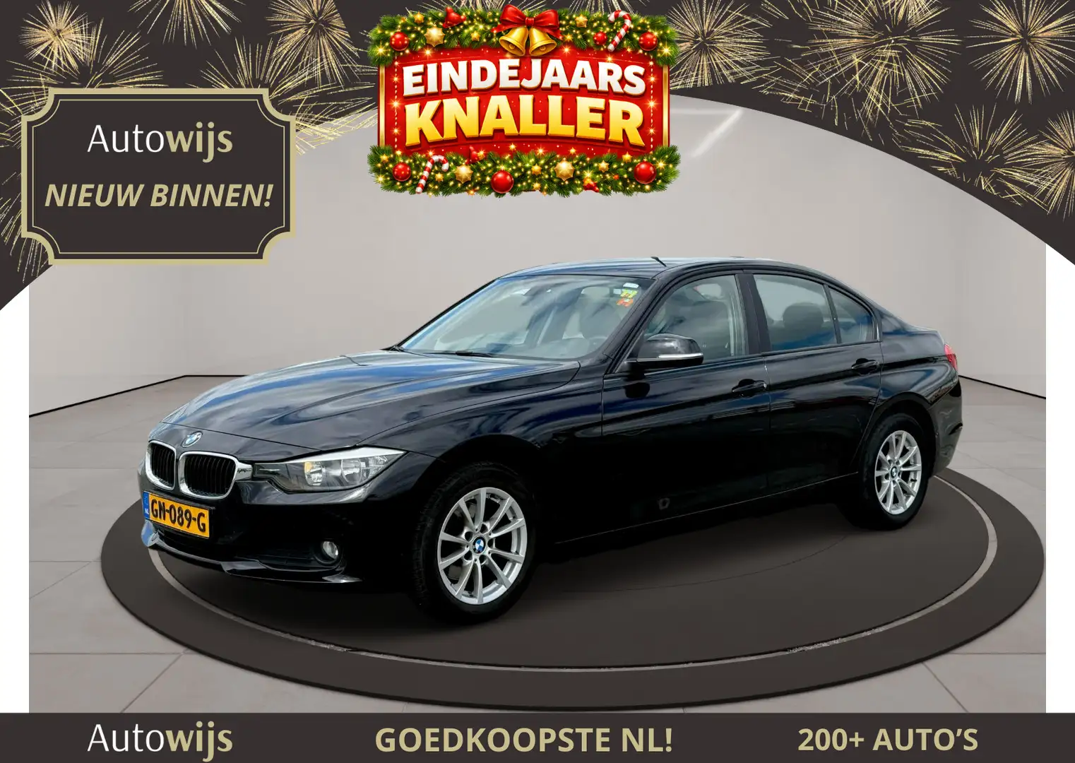 BMW 316 3-serie 316i Executive|Navi|Clima|Stoelverw|PDC Zwart - 1