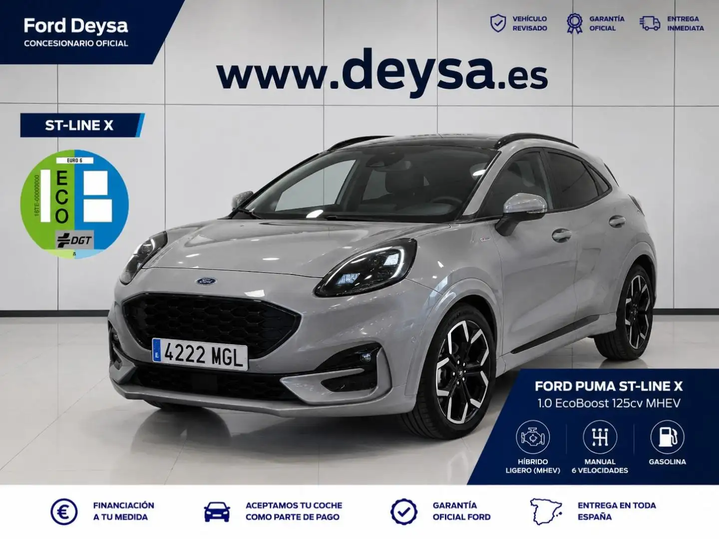 Ford Puma 1.0 EcoBoost MHEV ST-Line X 125 Plateado - 1