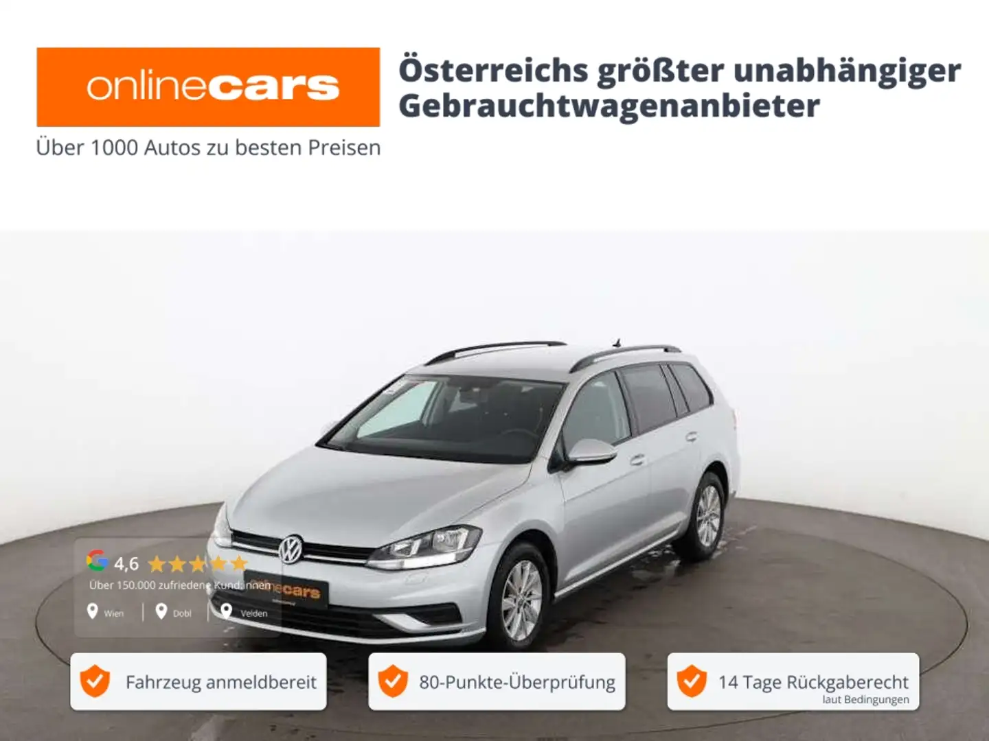 Volkswagen Golf Variant Golf VII Variant 1.6 TDI Trendline NAVI SITZHZG Plateado - 1