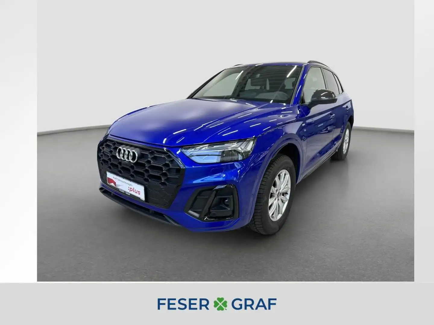 Audi Q5 40 TDI quattro S-Line Matrix AHK Leder STHZG Blau - 1
