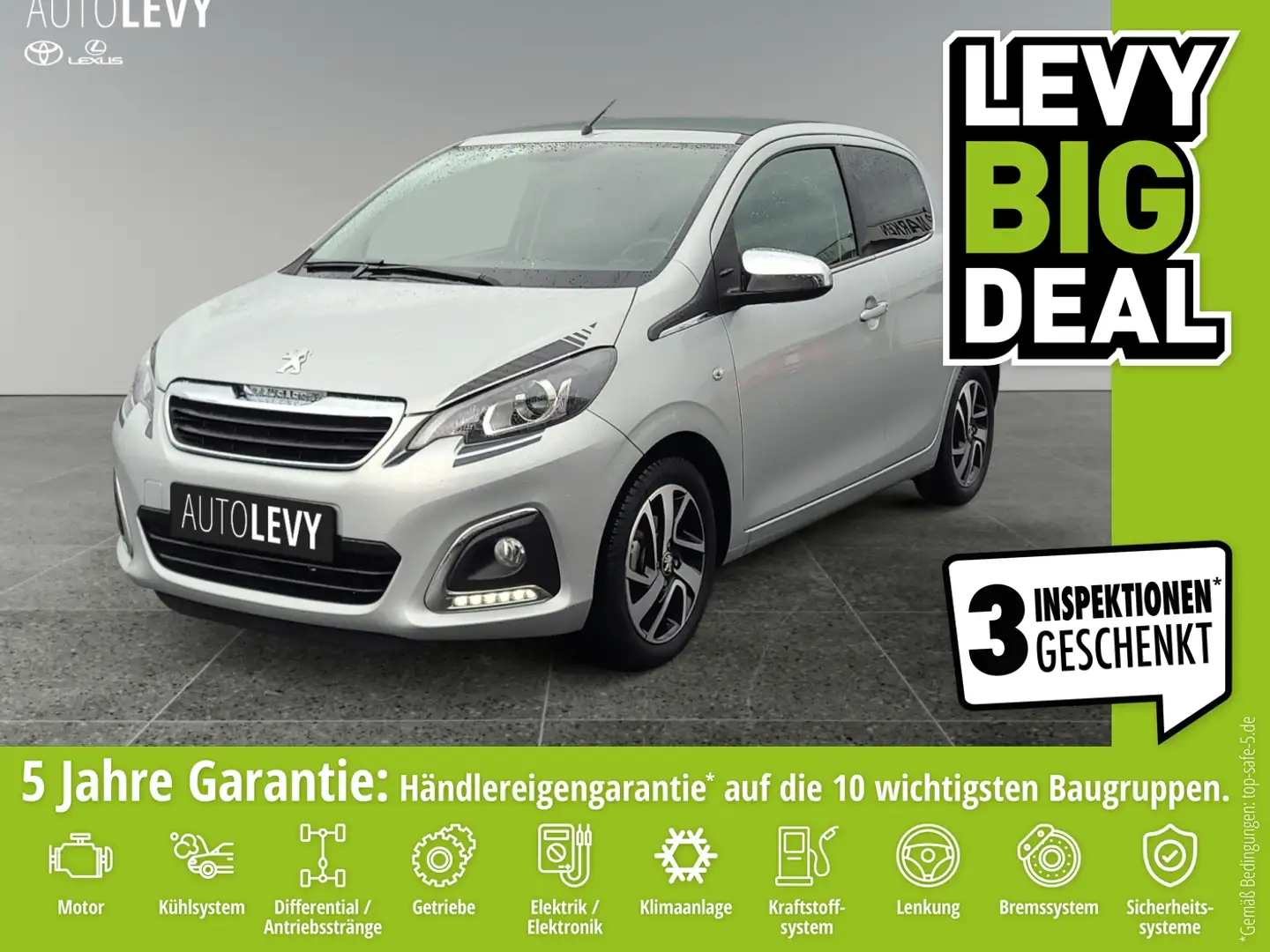 Peugeot 108 1,0 TOP! Collection *FALTDACH*KLIMAAUTOMATIK Grau - 1