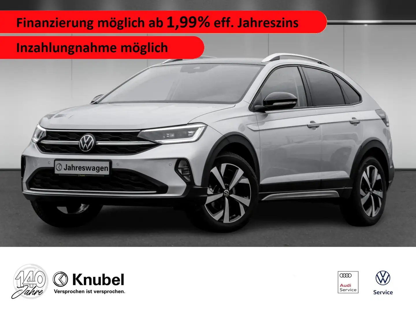 Volkswagen Taigo Style 1.0 TSI DSG LED Matrix*Nav*ACC*PDC*SHZ Silber - 1