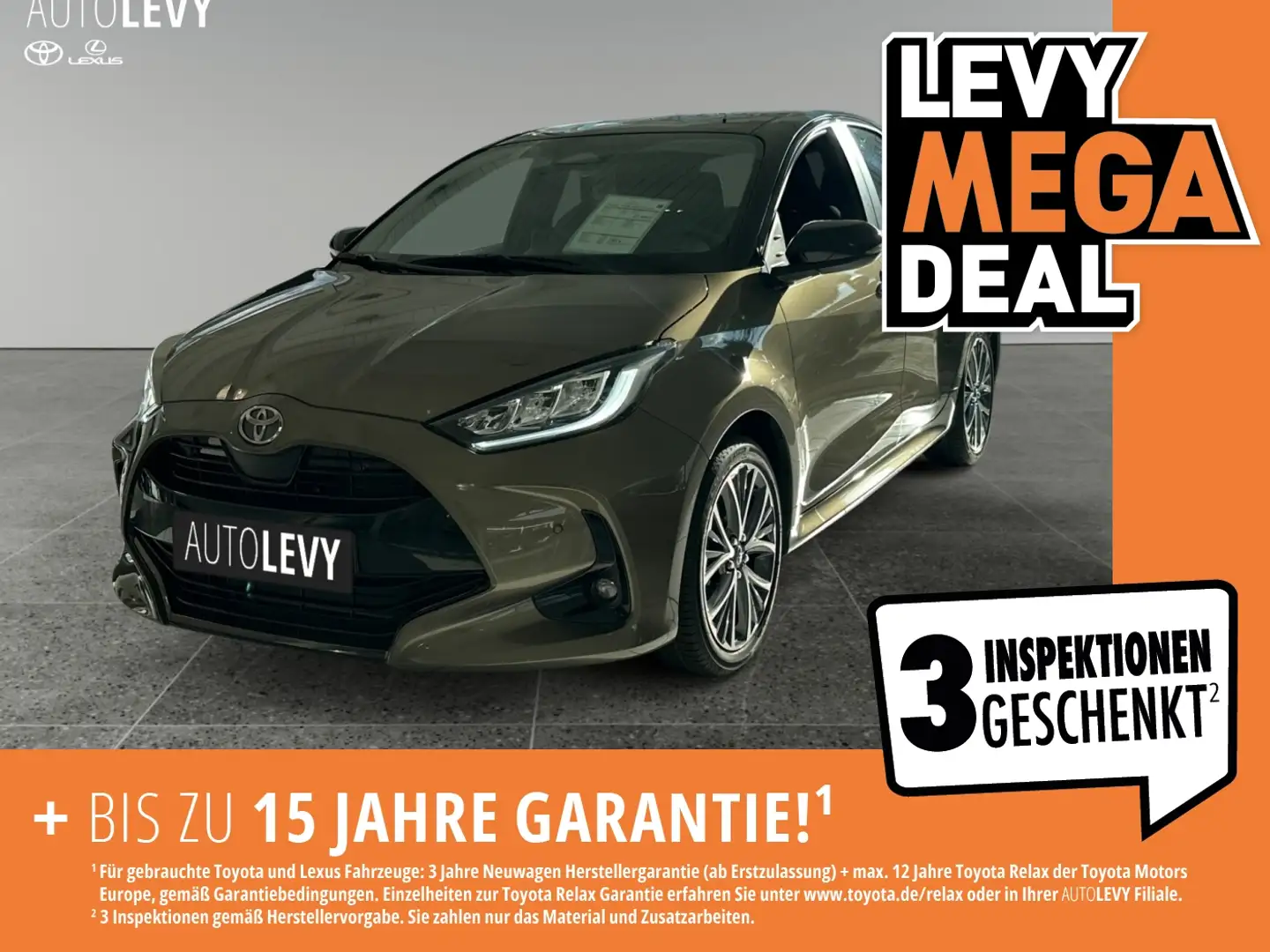 Toyota Yaris Hybrid 1.5 Style Plus LED+Sitzheiz+Navi+PDC Brun - 1