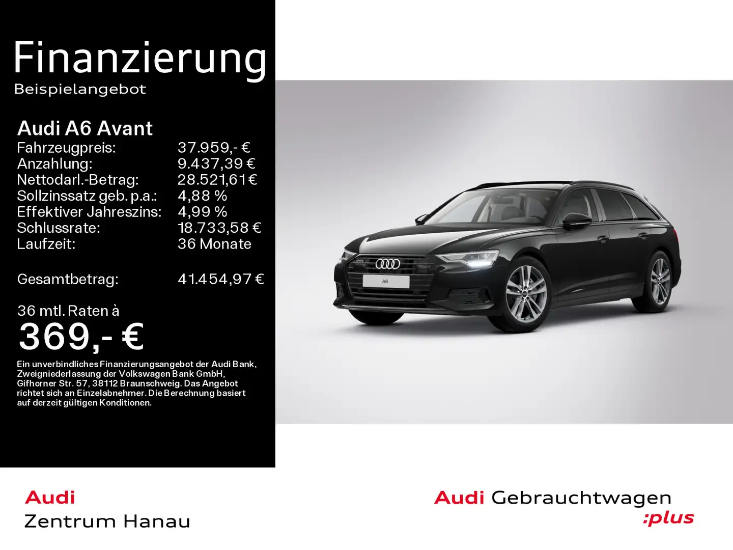 Audi A6 45 TDI QUATTRO SPORT *PANO*AHK*KAMERA* Schwarz - 1