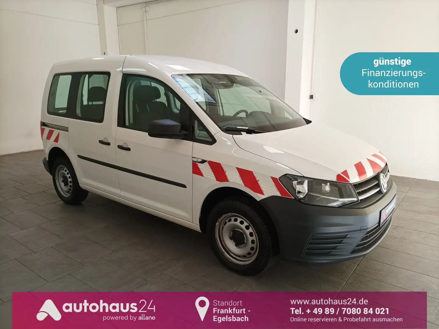 Volkswagen Caddy 2.0 TDI Kombi EcoProfi|Navi|CAM|Sitzhzg. Білий - 1