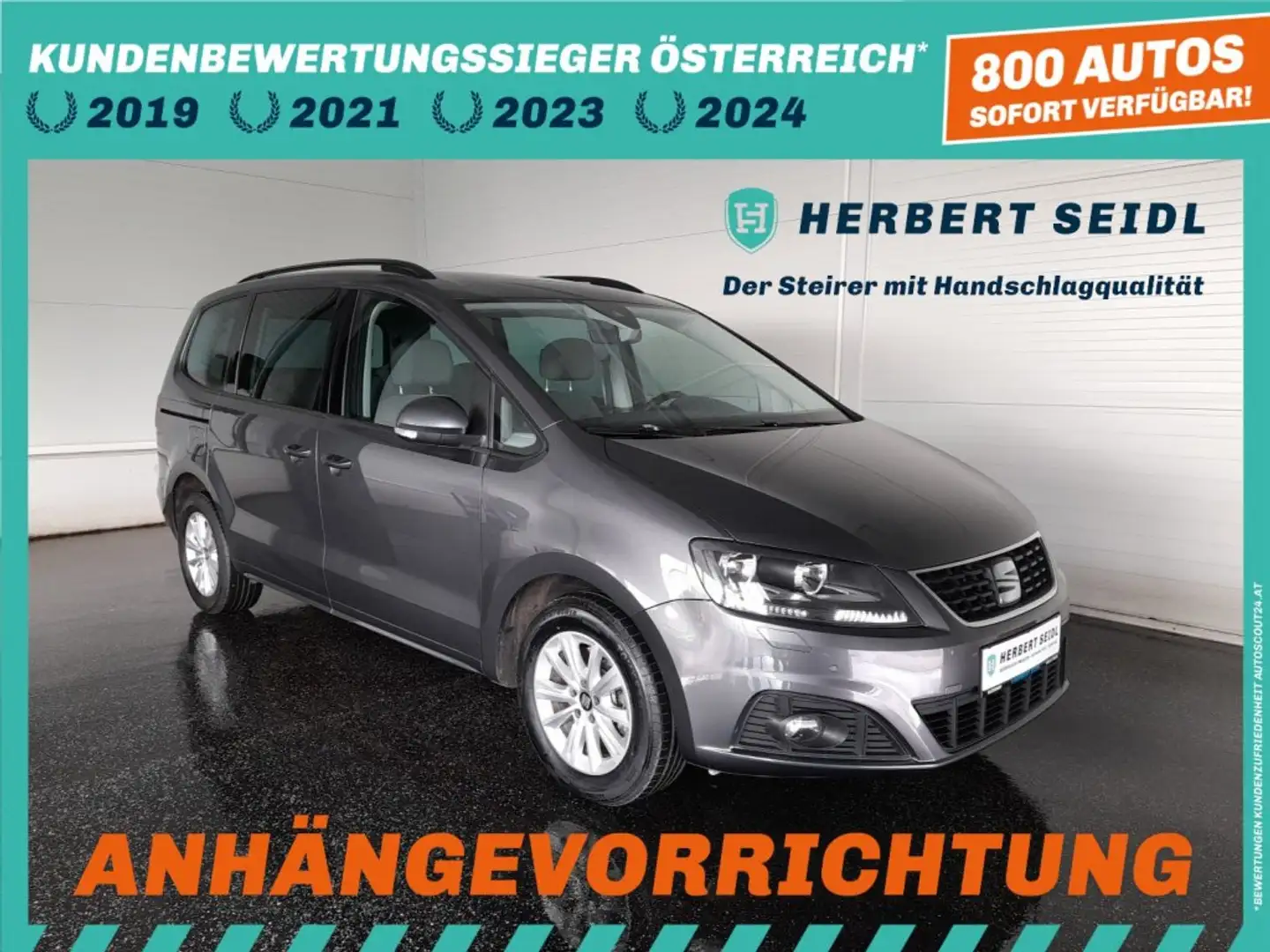 SEAT Alhambra EXECUTIVE 2,0 TDI DSG *7 SITZE / SKY / AHV + KAMERA / NAVI / TEMPOMAT / SHZG / KEYLESS* Grau - 1