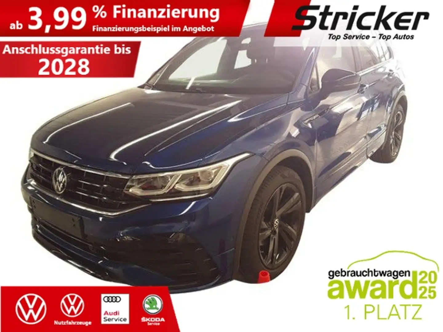 Volkswagen Tiguan R-Line Black Style 2.0TDI DSG 349,-ohne Anzahlung Blau - 2
