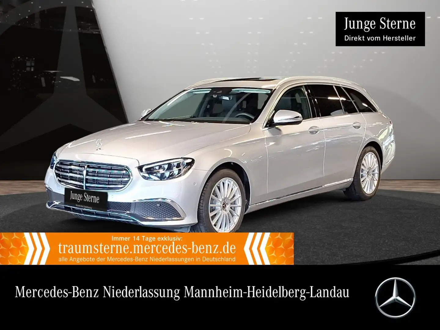 Mercedes-Benz E 450 T 4M EXCLUSIVE+LED+KAMERA+9G Argent - 1